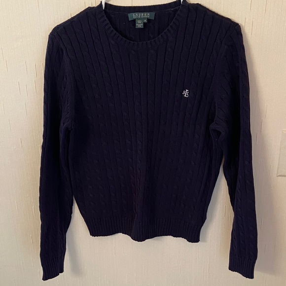 Ralph Lauren Sweaters - Ralph Lauren Dark Blue Cable Knit Pullover